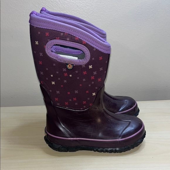 Bogs - Kids Classic Plus in Eggplant Multi Insulated Winter Boots size 11 - Picture 1 of 10